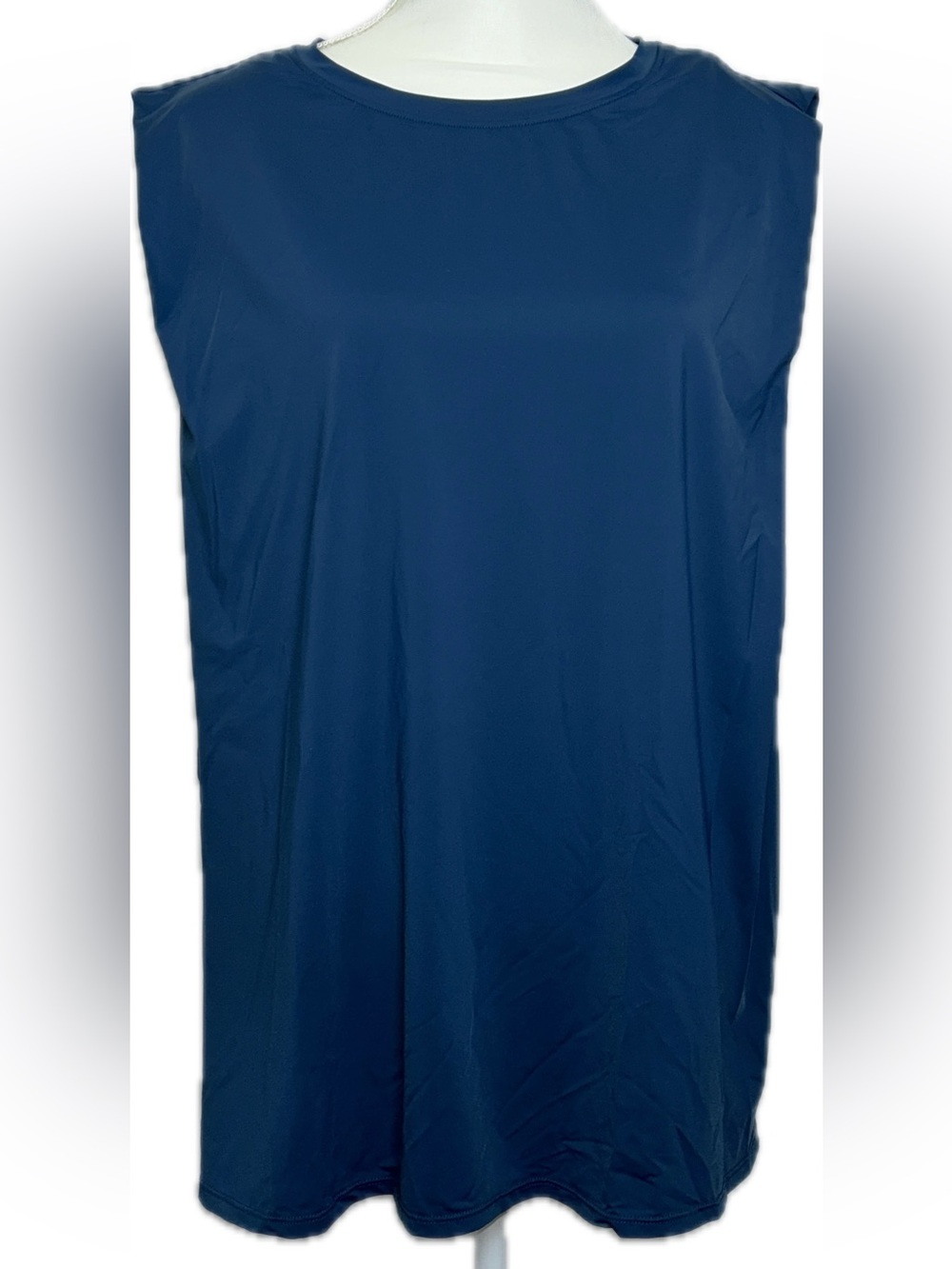 Halara Plus Size Blue Round Neck Cool Touch Yoga Tank Top-UPF50+ Size 2X